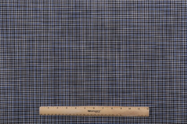 Phifertex Tartan Cane Wicker Woven Vinyl Mesh Sling Chair Outdoor Fabric in Cobalt 