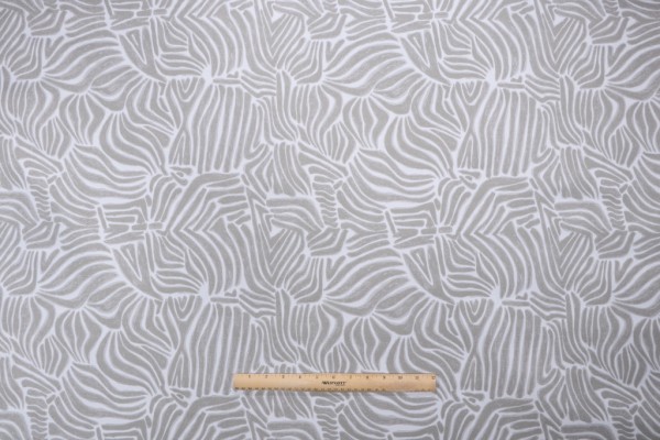 Premier Prints Sinharaja Printed Polyester Outdoor Fabric in Coconut