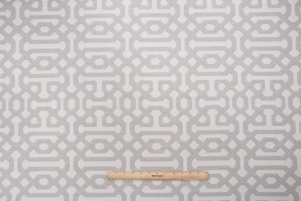 Sunbrella Fretwork 45991-0002 Woven Solution Dyed Acrylic Outdoor Fabric in Pewter