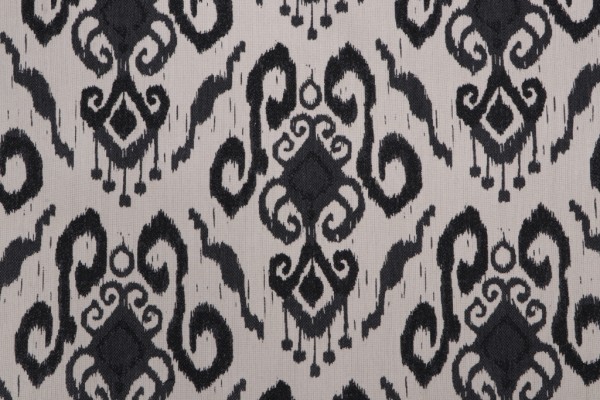 Tempotest Ikat Woven Solution Dyed Acrylic Outdoor Fabric in Onyx