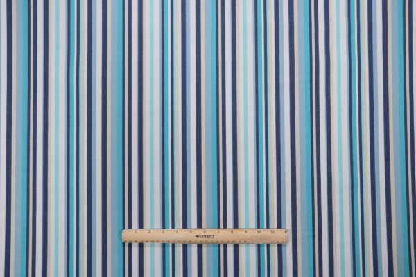 Stripe Woven Outdoor Fabric in Pool
