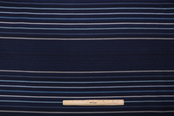 Stripe Woven Outdoor Fabric in Deep Sea