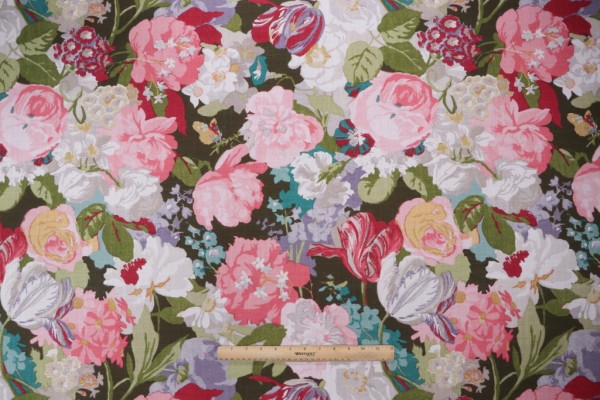 P Kaufmann Lisbeth Printed Cotton Drapery Fabric in Summer 