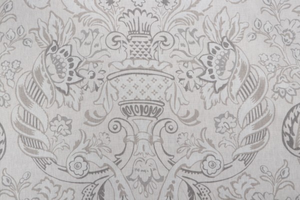 Kravet Royalle Printed Linen Drapery Fabric in Slate CLOSEOUT 