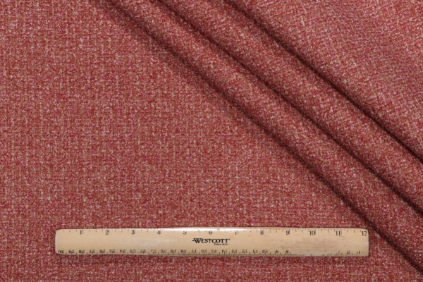 Crypton Porter High Performance Woven Chenille Upholstery Fabric in Coral 