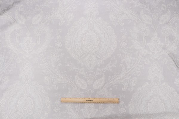 Derry Damask Upholstery Fabric in Fog