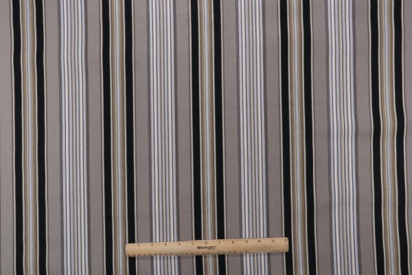 Click for 10 Yards Waverly Getaway Stripe Printed Polyester Outdoor Fabric in Onyx Waverly Getaway Stripe Printed Polyester Outdoor Fabric in Onyx