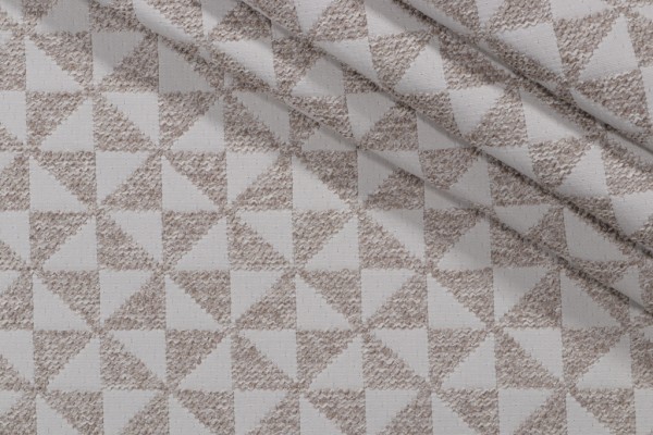 Triangular Woven Upholstery Fabric in Sand