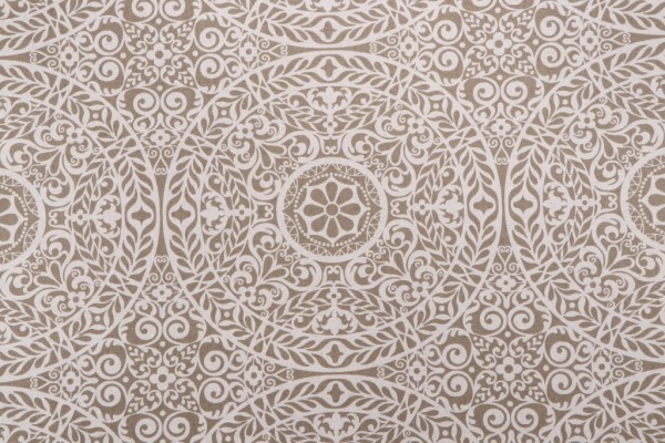 Richloom Medallion Printed Drapery fabric in Stone 
