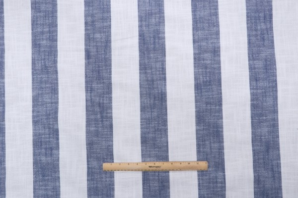 Stripe Woven Outdoor Fabric in Marine