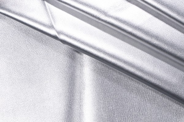 Stof France Ekokuir Brilliant Vinyl Upholstery Fabric in Argent 