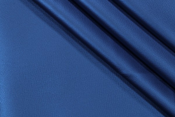 Stof France Ekokuir Brilliant Vinyl Upholstery Fabric in Bleu 
