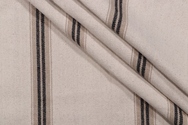 Stof France Montauban Woven Upholstery Fabric in Noir 