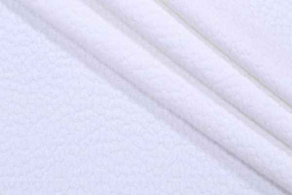 Sample of PK Lifestyles Pebblestone Performance Woven Chenille Upholstery Fabric in White 