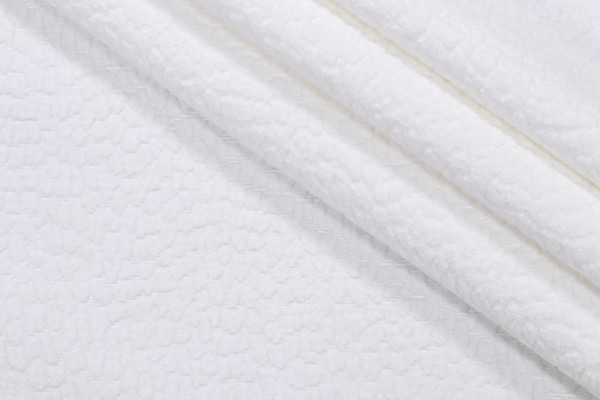 PK Lifestyles Pebblestone Performance Woven Chenille Upholstery Fabric in Ecru 