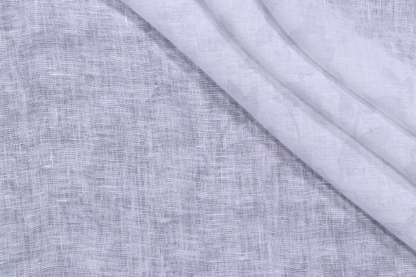 PK Lifestyles Lucia Printed Sheer Drapery Fabric in Silver 