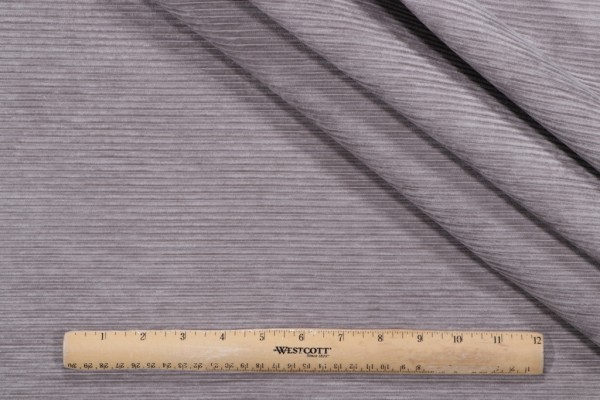 1 Yard Ridges Woven Corduroy Upholstery Fabric in Ash