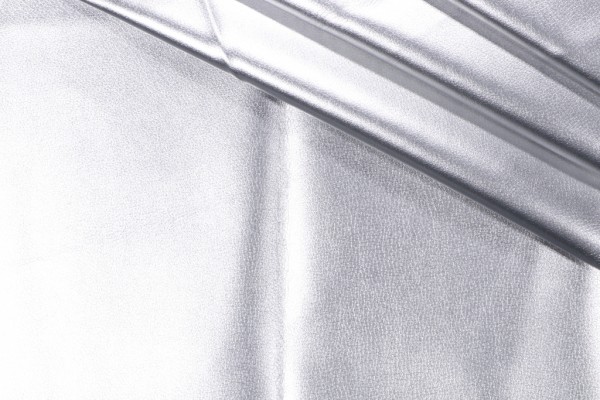 Stof France Ekokuir Brilliant Vinyl Upholstery Fabric in Argent 