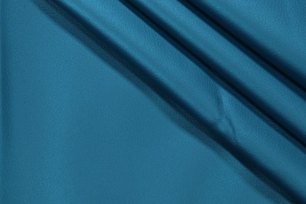 Stof France Ekokuir Brilliant Vinyl Upholstery Fabric in Aqua Brilliant 