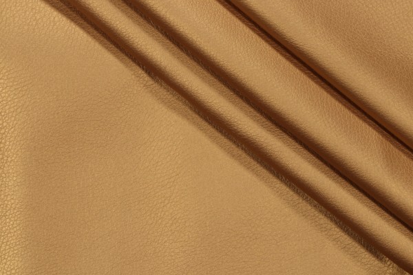 Stof France Ekokuir Brilliant Vinyl Upholstery Fabric in Gold Brilliant 