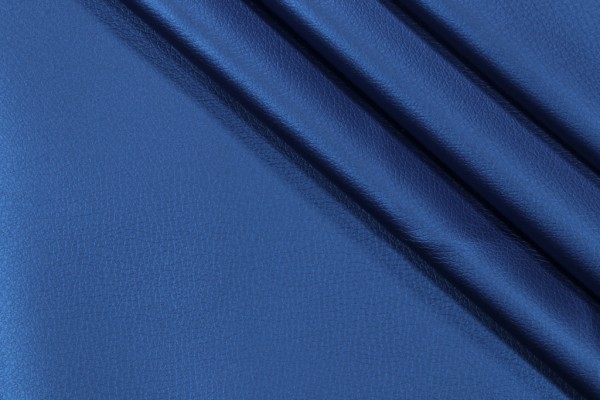 Stof France Ekokuir Brilliant Vinyl Upholstery Fabric in Bleu 