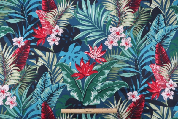 Stof France Nimba Printed Cotton Drapery Fabric in Multico 