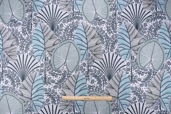 Click for Stof France Siwa Printed Cotton Drapery Fabric in Jade  Stof France Siwa Printed Cotton Drapery Fabric in Jade