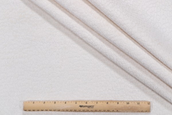 PK Lifestyles Pebblestone Performance Woven Chenille Upholstery Fabric in Vanilla 
