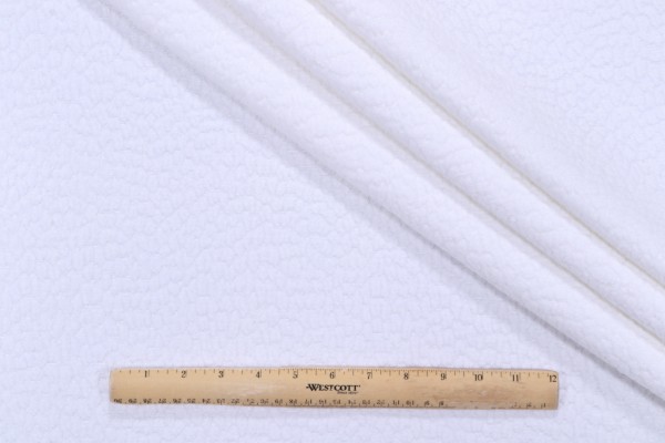 Sample of PK Lifestyles Pebblestone Performance Woven Chenille Upholstery Fabric in White 