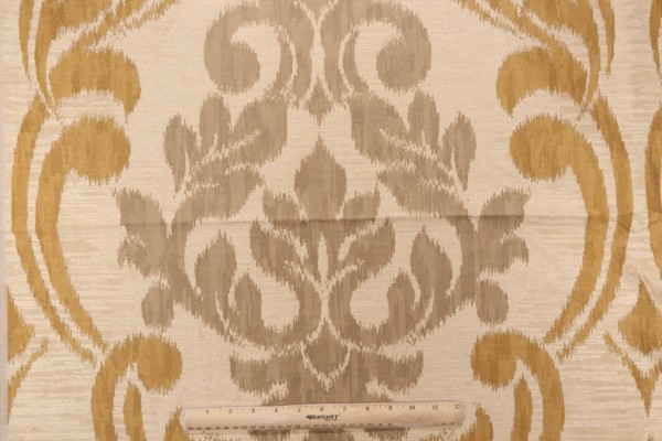 1 Yard Ansonia Damask Decorator Fabric in Gold