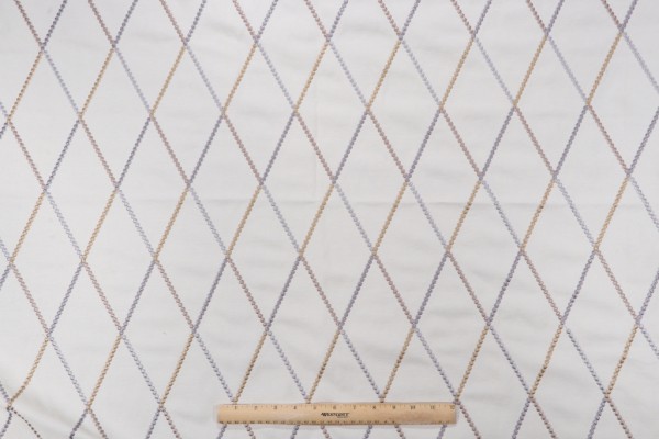 Click for 1.38 Yards Jester Embroidered Drapery Fabric in Mineral Jester Embroidered Drapery Fabric in Mineral