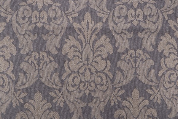Whitaker Damask Upholstery Fabric in Gray