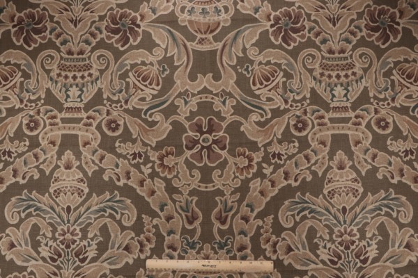 Thibaut Palisades F93826 Printed Drapery Fabric in Taupe