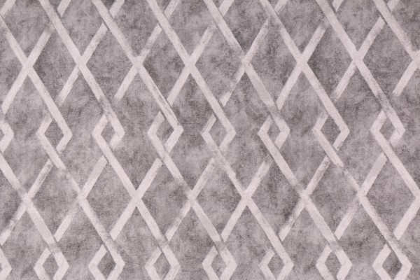 Mill Creek Banshaw Printed Cotton Drapery Fabric in Steel