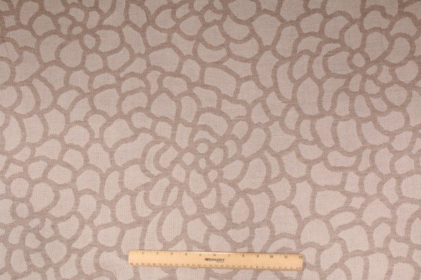 Petals Woven Upholstery Fabric in Natural