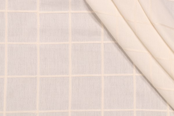 P Kaufmann Daydream Semi-Sheer Embroidered Drapery Fabric in Pearl