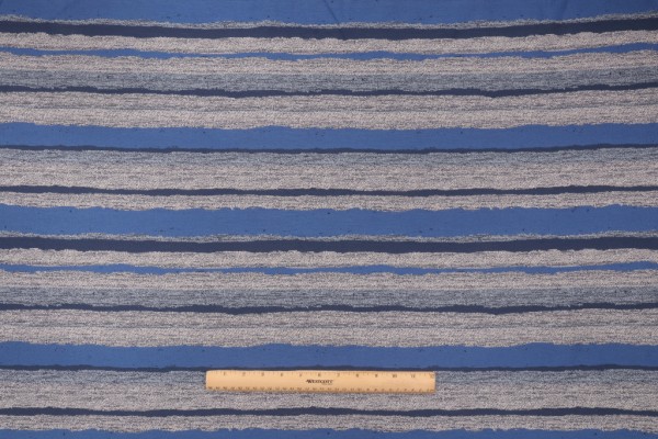 Bella Dura Home Textured Stripe Woven High UV Polyester Outdoor Fabric in Cobalt