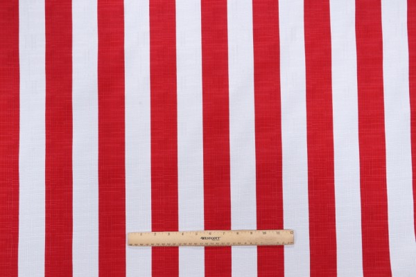 Richloom Classic Stripe Printed Polyester Outdoor Fabric in Red
