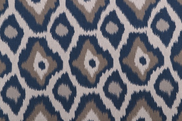 1 Yard Adrian Printed Drapery Fabric in Indigo