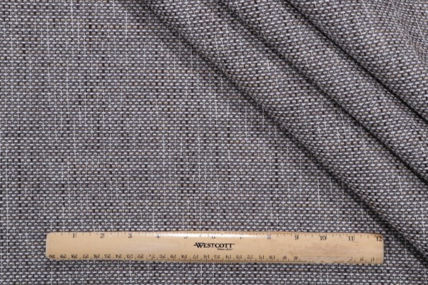 Waisted Woven Chenille Outdoor Fabric in Sterling