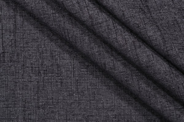 Tempo Dayton Woven Chenille Upholstery Fabric in Charcoal