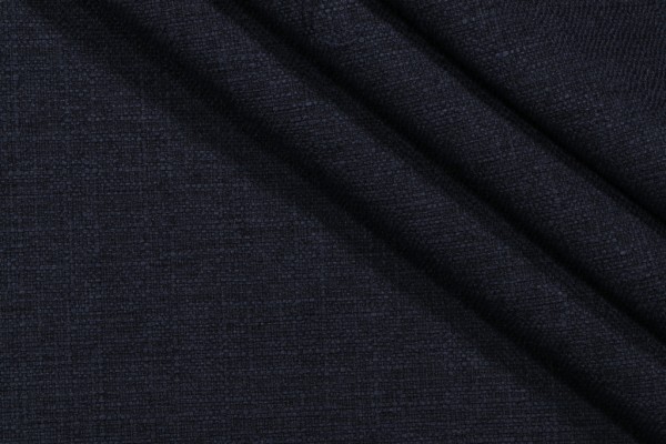 Solid Woven Upholstery Fabric in Midnight Blue