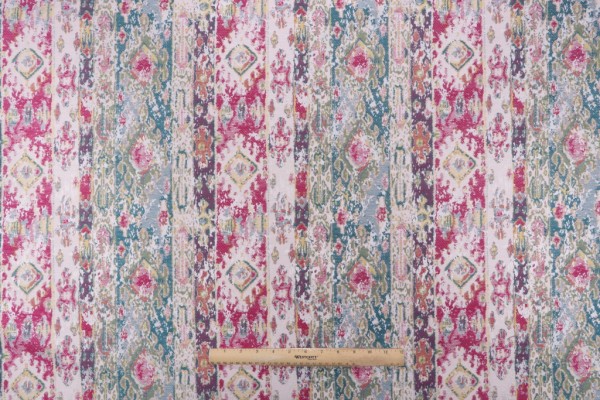 Juniper Tapestry Upholstery Fabric in Multi Pink 