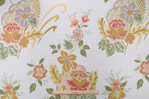 Alistair Floral Woven Upholstery Fabric in Sunshine 