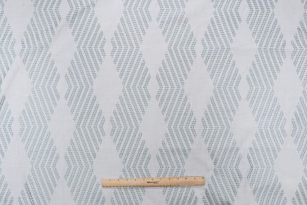 Juliana Embroidered Drapery Fabric in Mist