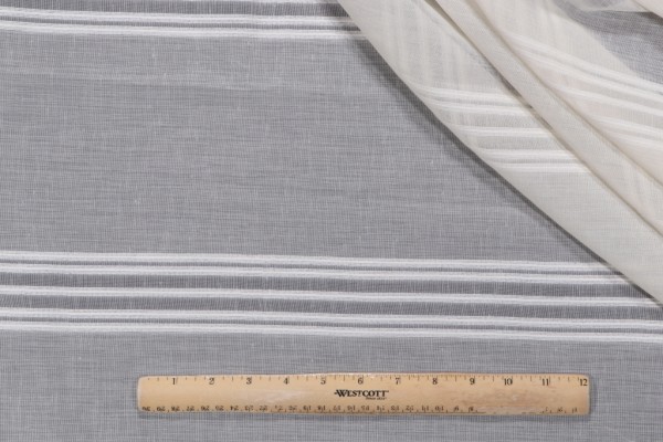 1 Yard Bremen Sheer Embroidered Drapery Fabric in Sand
