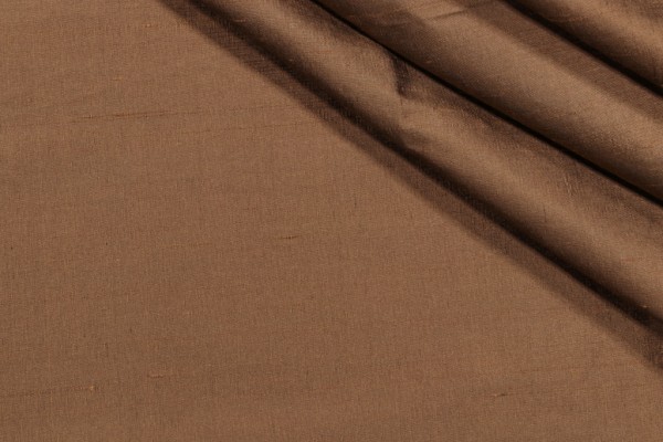 1 Yard Solid Woven Silk Decorator Fabric in Bronze