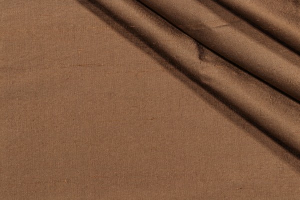 1 Yard Solid Woven Silk Decorator Fabric in Bronze