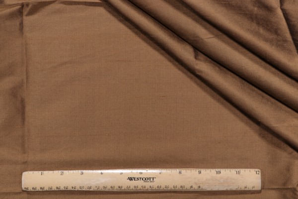 1 Yard Solid Woven Silk Decorator Fabric in Bronze