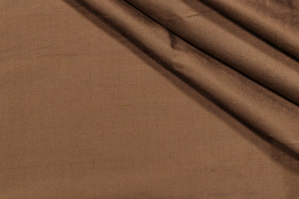 Solid Woven Silk Decorator Fabric in Bronze
